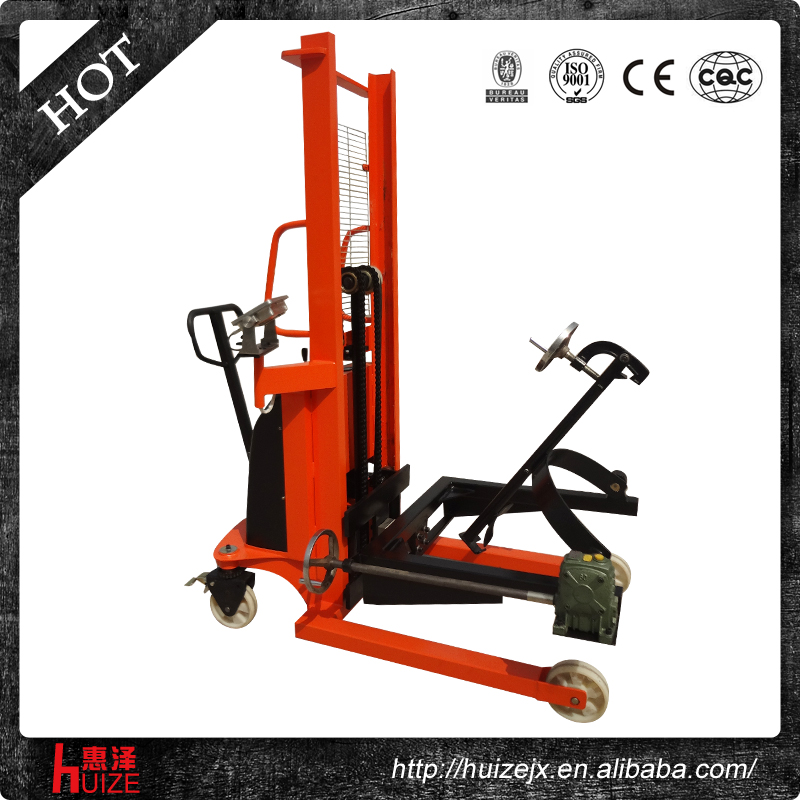 半電動(dòng)稱重油桶車（夾鐵桶，手搖翻轉(zhuǎn)倒料）